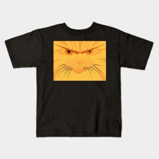 Orange cat moment grumpy low poly Kids T-Shirt